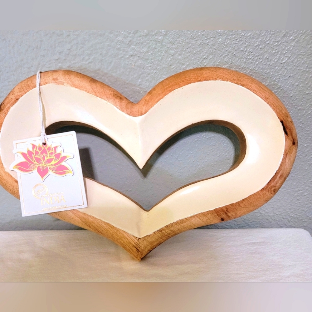 Wooden Heart-Shaped Decor